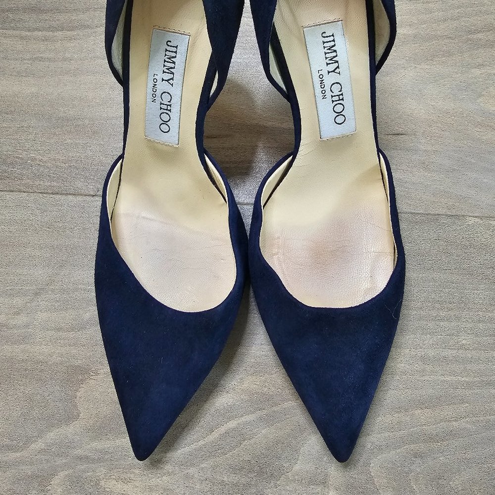 Jimmy Choo Navy Blue Heels SZ 36.5